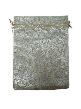 NAV.BOLSA 17X23  MUSELINA ORO FLOR MD